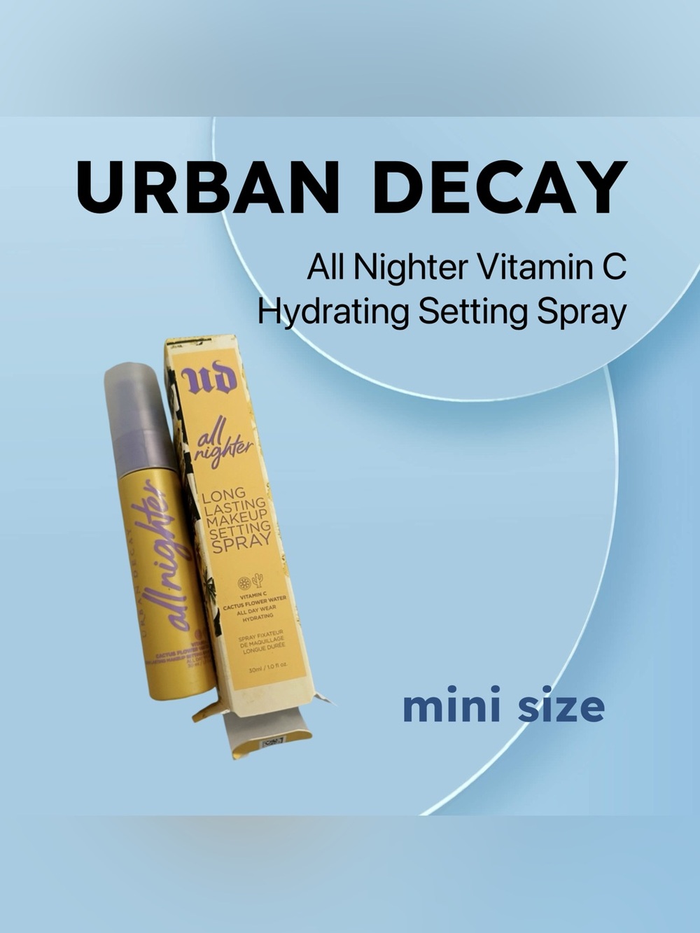 🇺🇸🆕📦NIB URBAN DECAY |MINI| Dewy All Nighter Vitamin C Hydrating Setting Spray